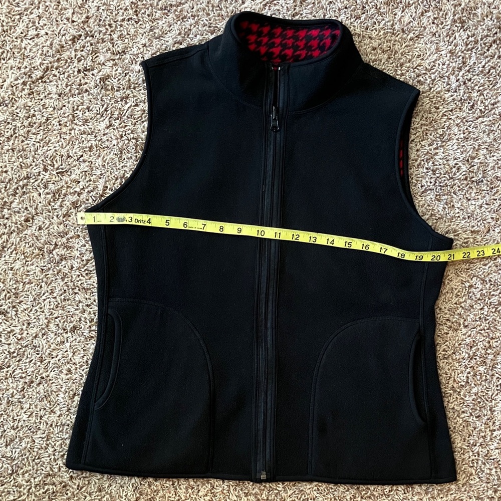 Studio works black and red reversible vest